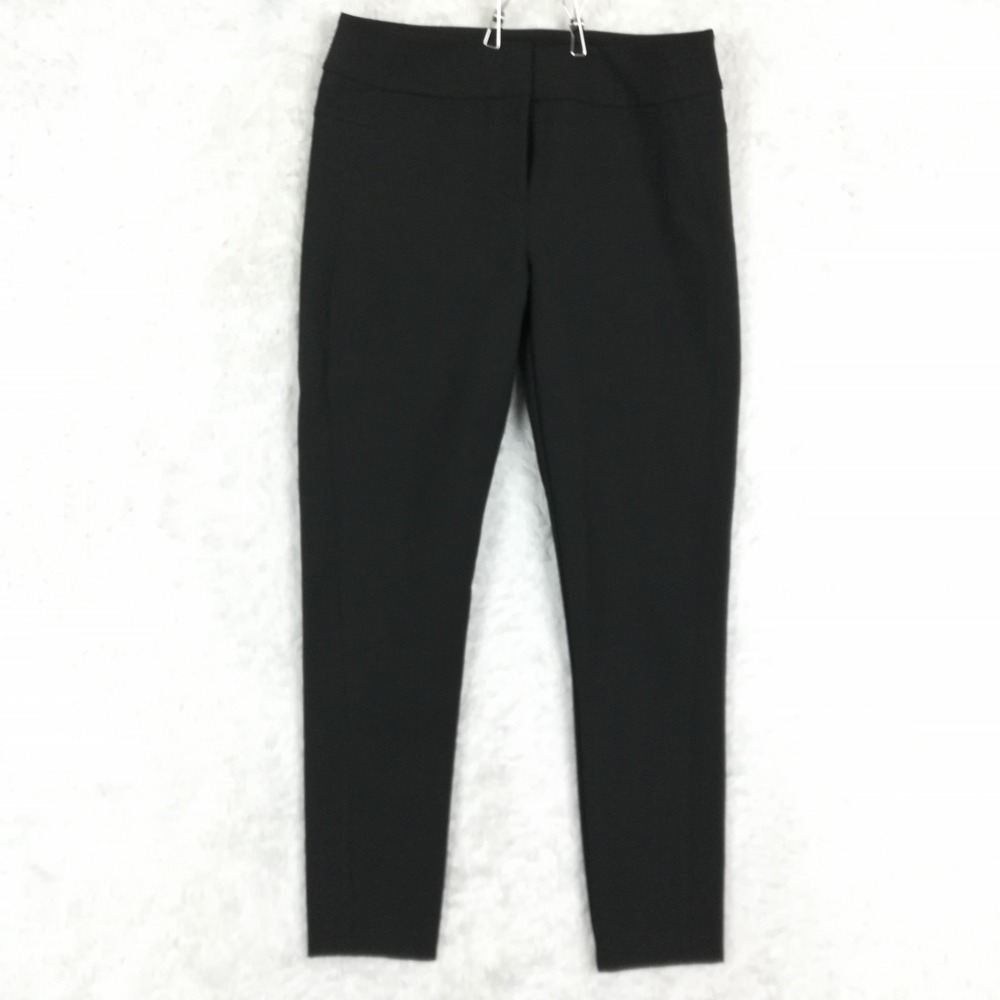 Ann Taylor Womens Pants Skinny Ankle Black Mid Rise Business Casual Backseam‎ 4